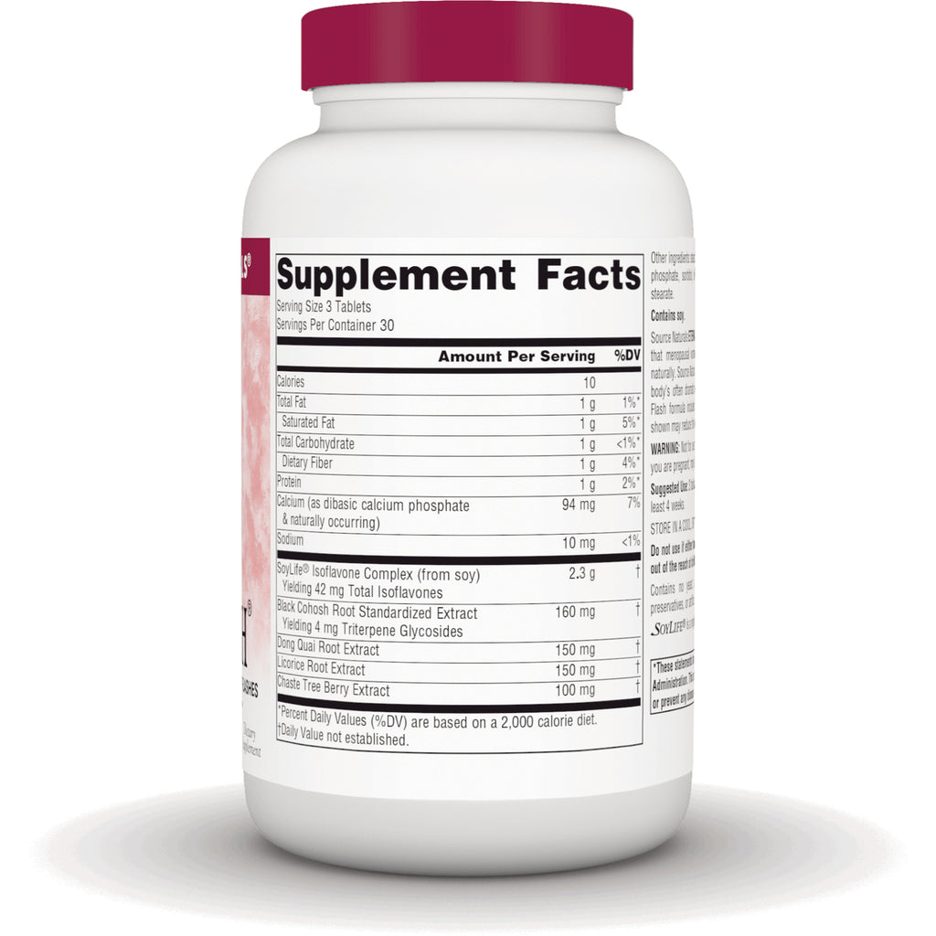 SN109 | Supplement Facts nutrition panel and ingredient amounts on back of white supplement bottle - Thumbnail