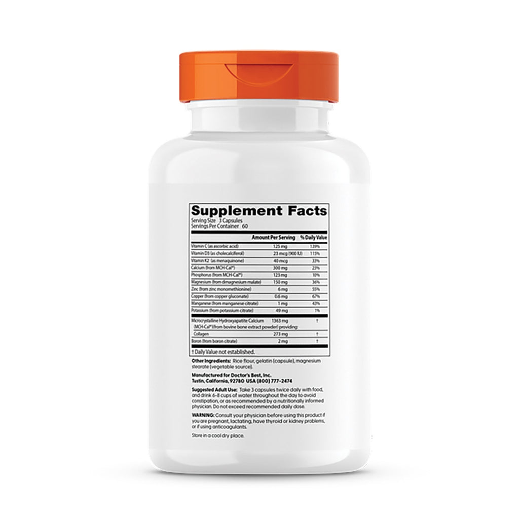 DB152 | Back label showing Supplement Facts panel, ingredients, suggested use and manufacturer info on white bottle - Thumbnail