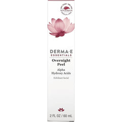 DE038 | Derma E Essentials Overnight Peel Alpha Hydroxy Acids 2 FL OZ / 60 mL front packaging