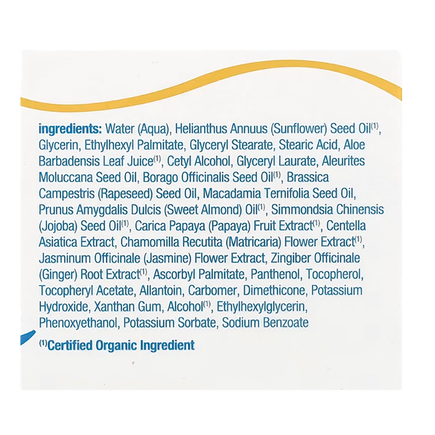 ABA041 | Back label with ingredients list