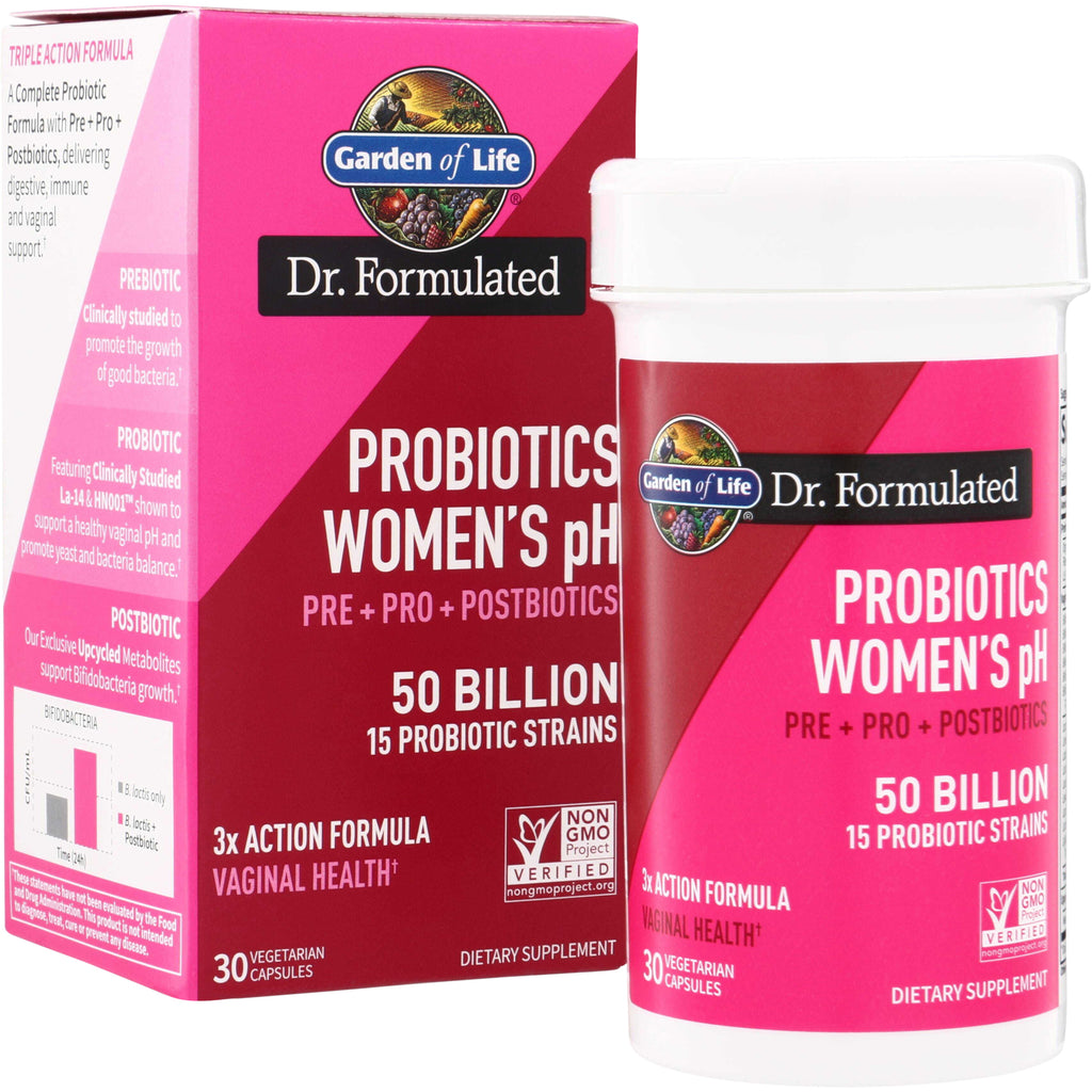 GLF374 | Garden of Life Dr. Formulated Probiotics Womens pH, 50 Billion, 30 vegetarian capsules - Thumbnail