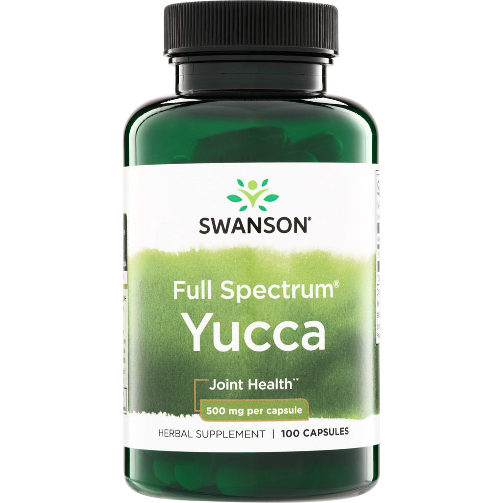 SW972 | Swanson Full Spectrum Yucca herbal supplement, Joint Health, 500 mg per capsule, 100 capsules - Thumbnail