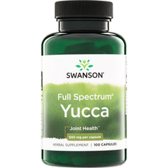 SW972 | Swanson Full Spectrum Yucca herbal supplement, Joint Health, 500 mg per capsule, 100 capsules
