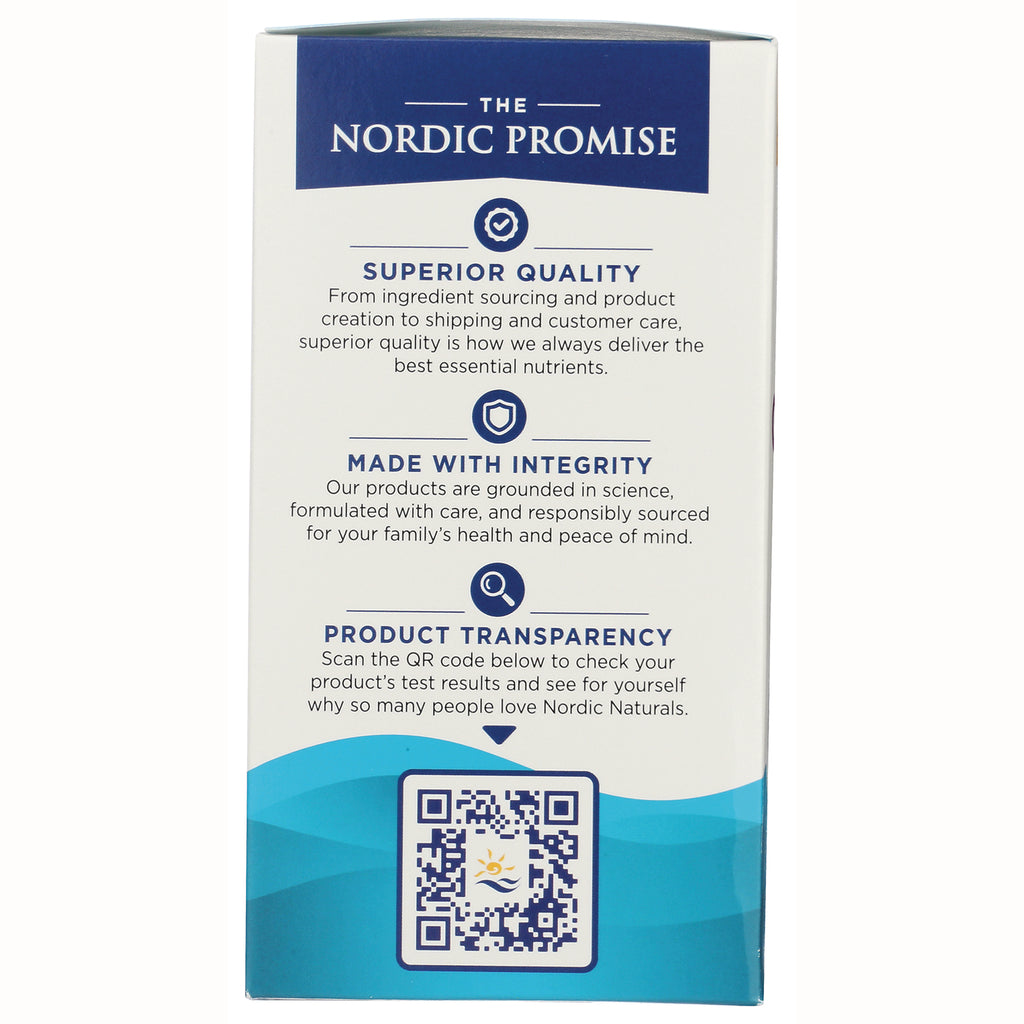 NRN023 | side panel titled THE NORDIC PROMISE with text about superior quality, integrity, product transparency and a QR code - Thumbnail