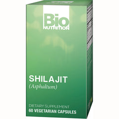 BNN083 | Bio Nutrition Shilajit (Asphaltum) green product box, dietary supplement 60 vegetarian capsules