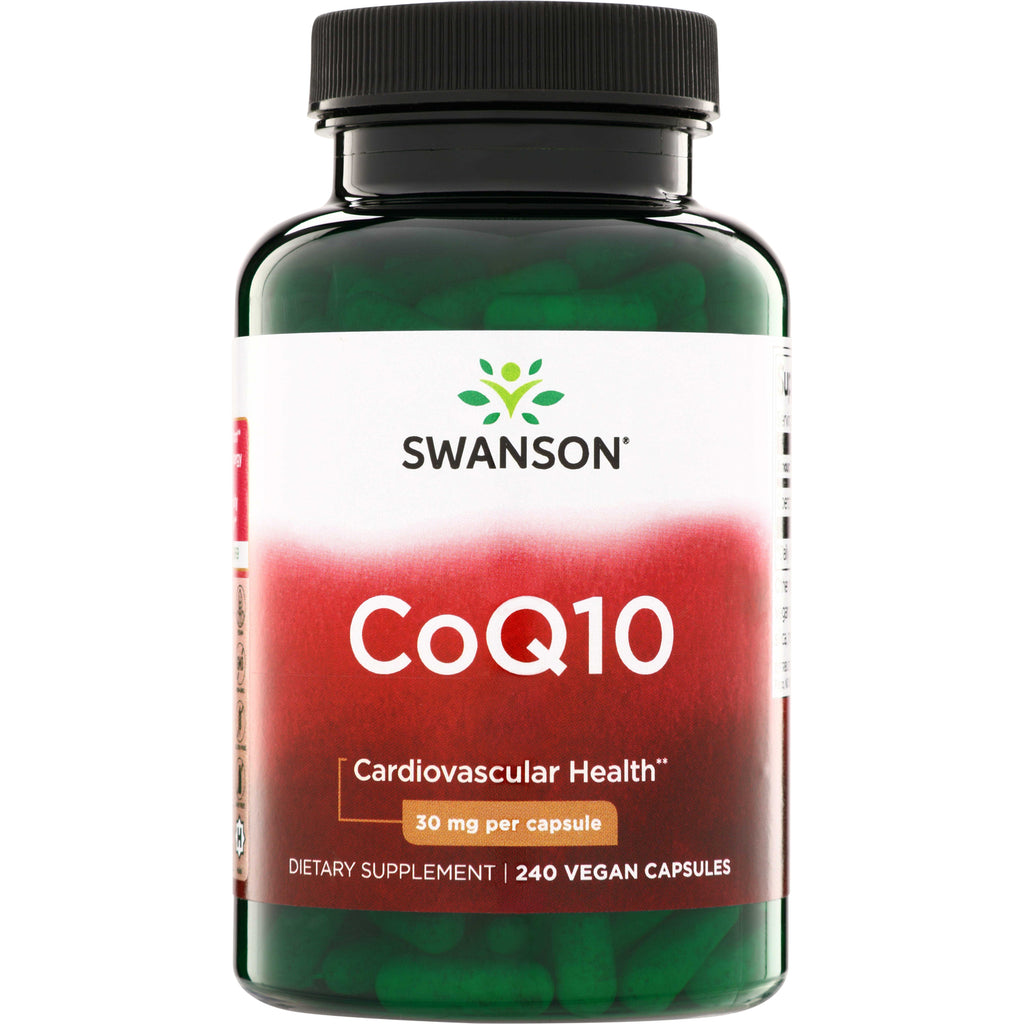 SW761 | Swanson CoQ10 supplement bottle, 30 mg per capsule, 240 vegan capsules - Thumbnail