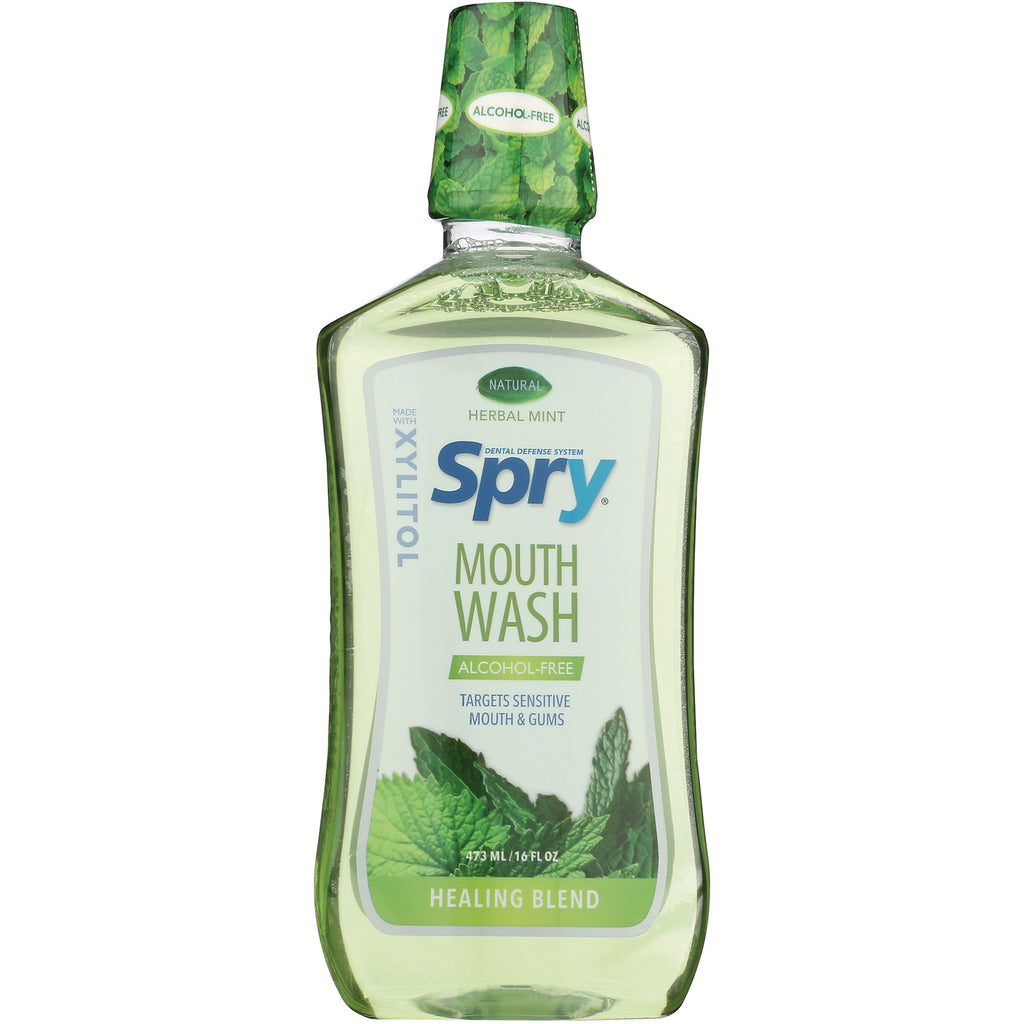 XL059 | Spry Mouth Wash, Herbal Mint, alcohol-free xylitol, Healing Blend, 16 fl oz - Thumbnail