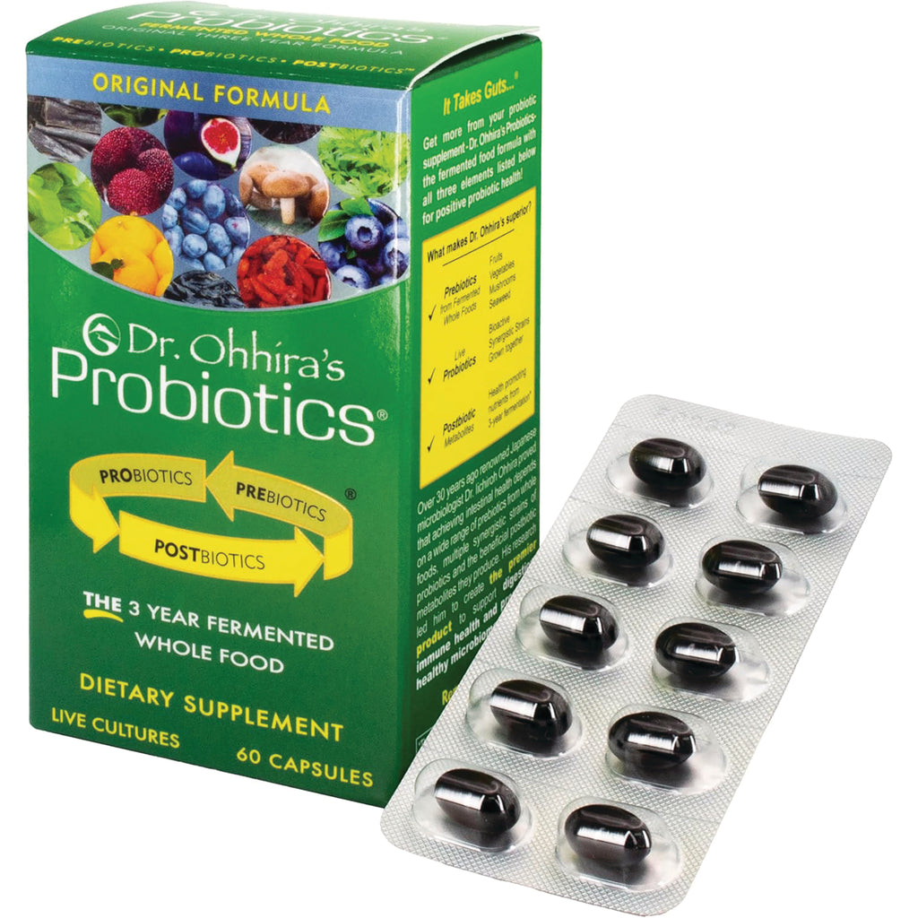 DRH001 | Dr. Ohhira's Probiotics green box with blister pack of dark capsules - Thumbnail