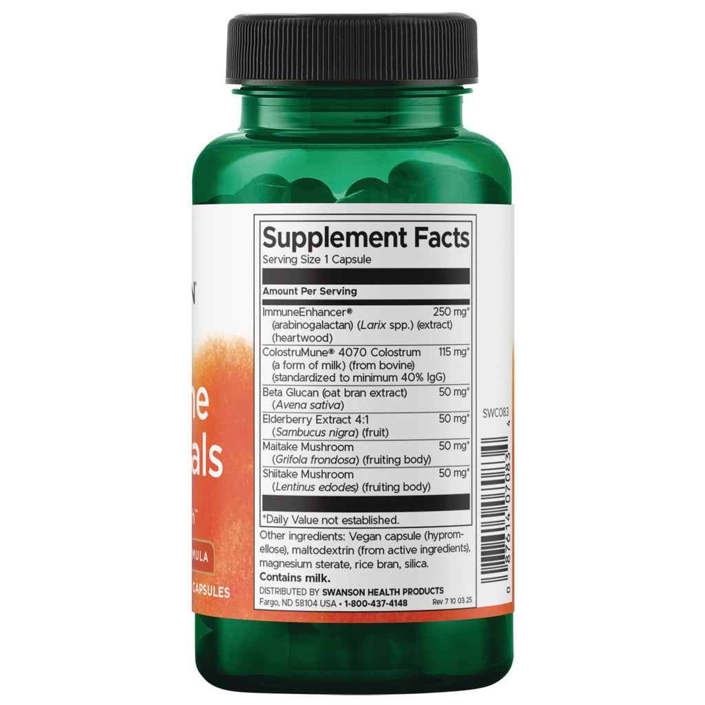 SWC083 | Supplement Facts panel, serving size 1 veggie capsule - Thumbnail