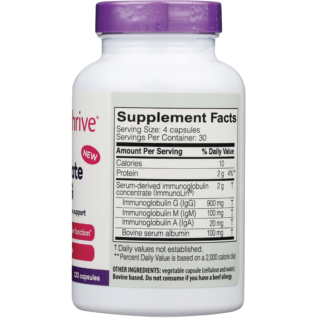 JTR006 | Back of white supplement bottle showing Supplement Facts label, serving size 4 capsules and ingredient amounts - Thumbnail