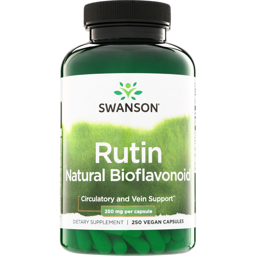 SW125 | Swanson Rutin Natural Bioflavonoid supplement bottle, 250 mg per capsule, 250 vegan capsules - Thumbnail