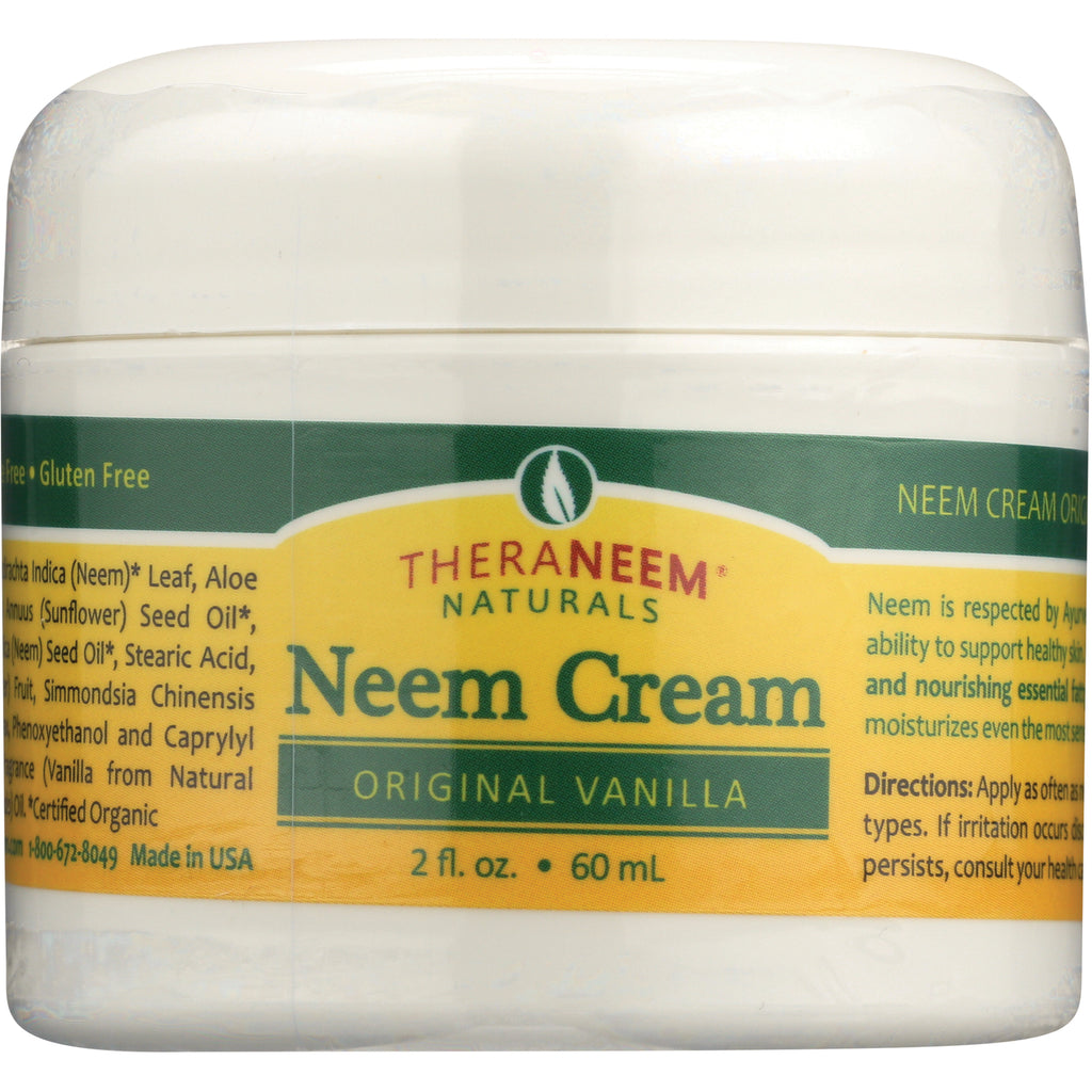 OGX011 | Jar of Theraneem Naturals Neem Cream Original Vanilla 2 fl oz 60 mL front label - Thumbnail