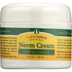 OGX011 | Jar of Theraneem Naturals Neem Cream Original Vanilla 2 fl oz 60 mL front label