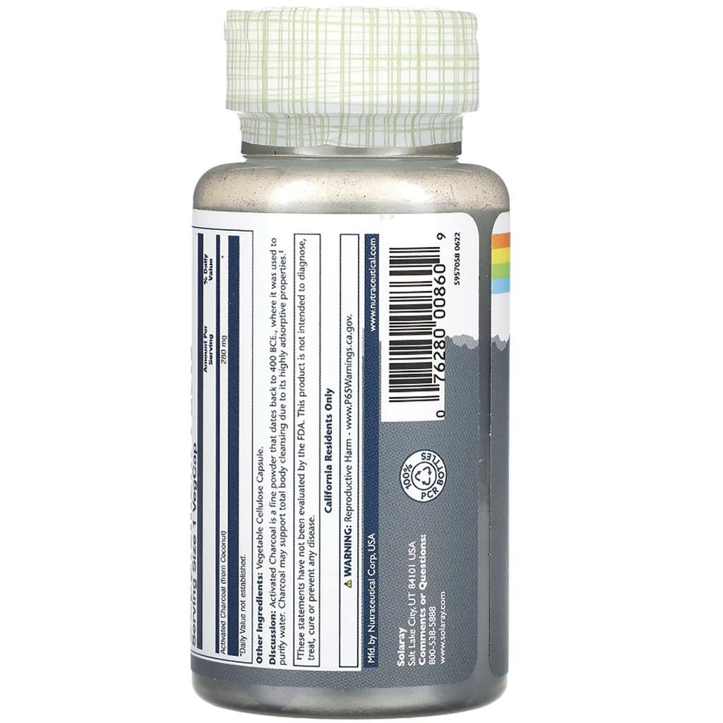 SLR428 | back label of gray supplement bottle showing barcode, ingredient panel, and warning text - Thumbnail