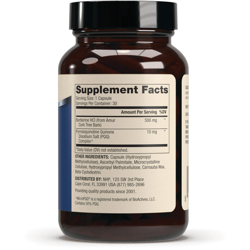 MRC093 | back of brown supplement bottle showing Supplement Facts panel and ingredient list - Thumbnail