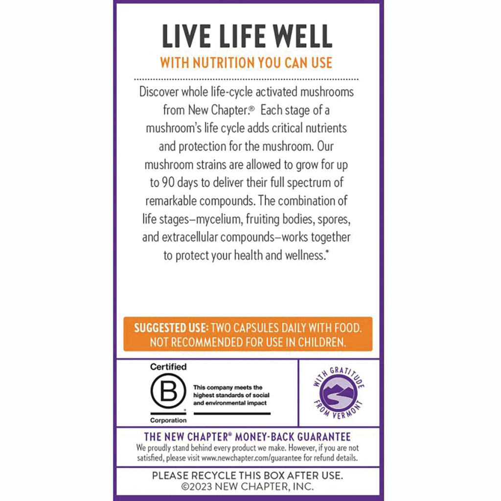 NWC269 | Back panel of supplement box with Live Life Well heading, product description and suggested use two capsules daily - Thumbnail