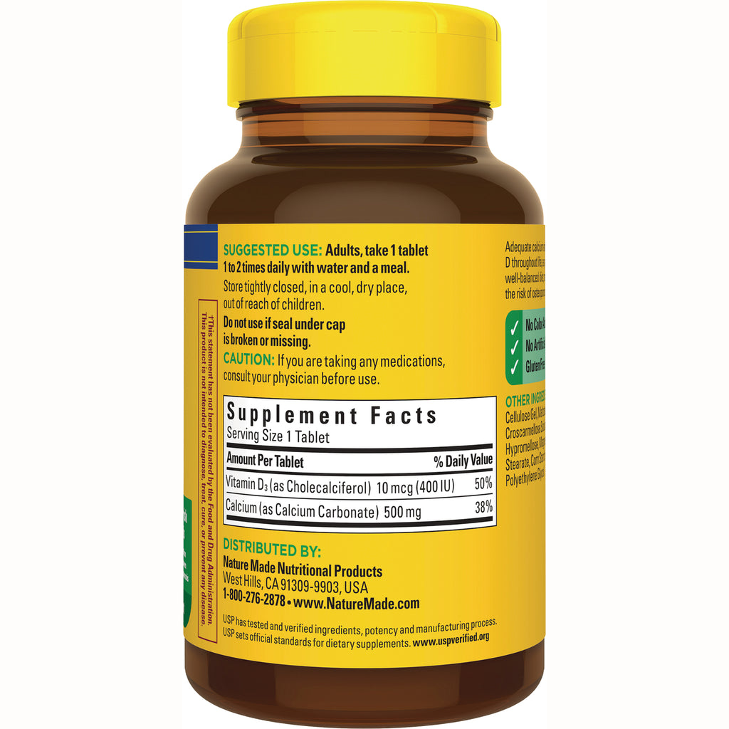 NTM161 | Back of brown supplement bottle showing suggested use, caution and Supplement Facts label - Thumbnail