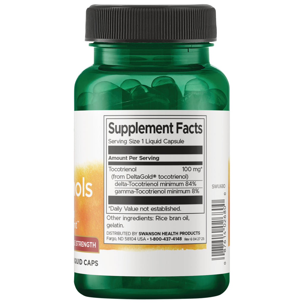 SWU680 | Back label with supplement facts and serving information - Thumbnail