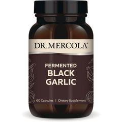 MRC055 | DR.MERCOLA fermented BLACK GARLIC dietary supplement bottle labeled 60 Capsules