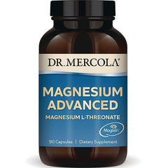 MRC088 | Dr. Mercola Magnesium Advanced magnesium L-threonate supplement bottle 90 capsules front label