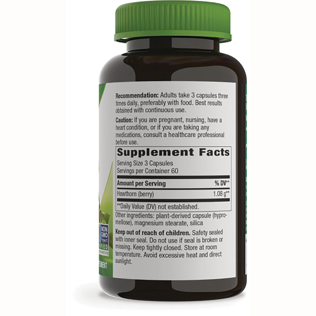 NW735 | Back label showing Supplement Facts, serving size and cautions on brown bottle with green cap - Thumbnail