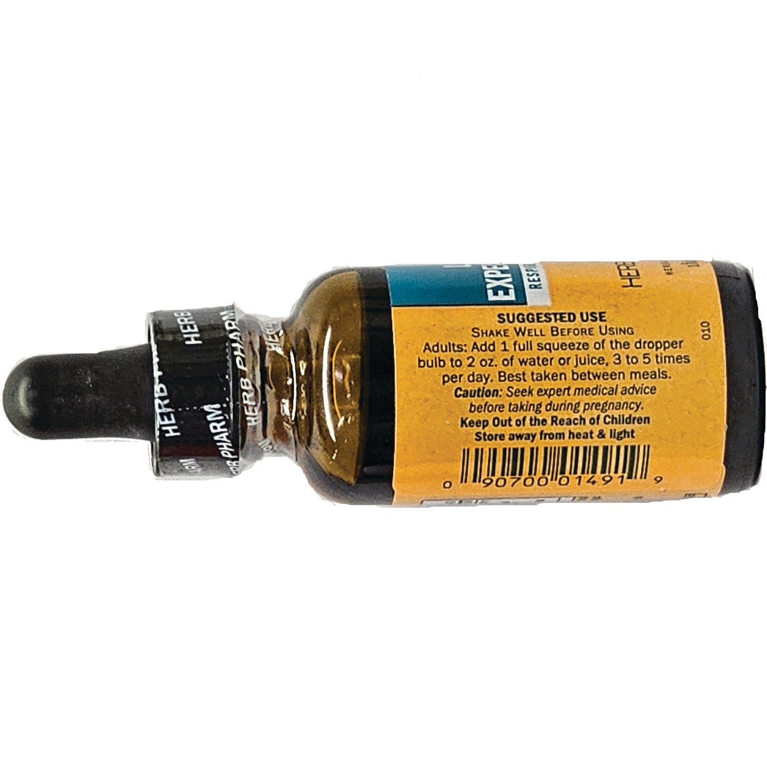 HPH155 | amber dropper bottle back label showing suggested use instructions and barcode