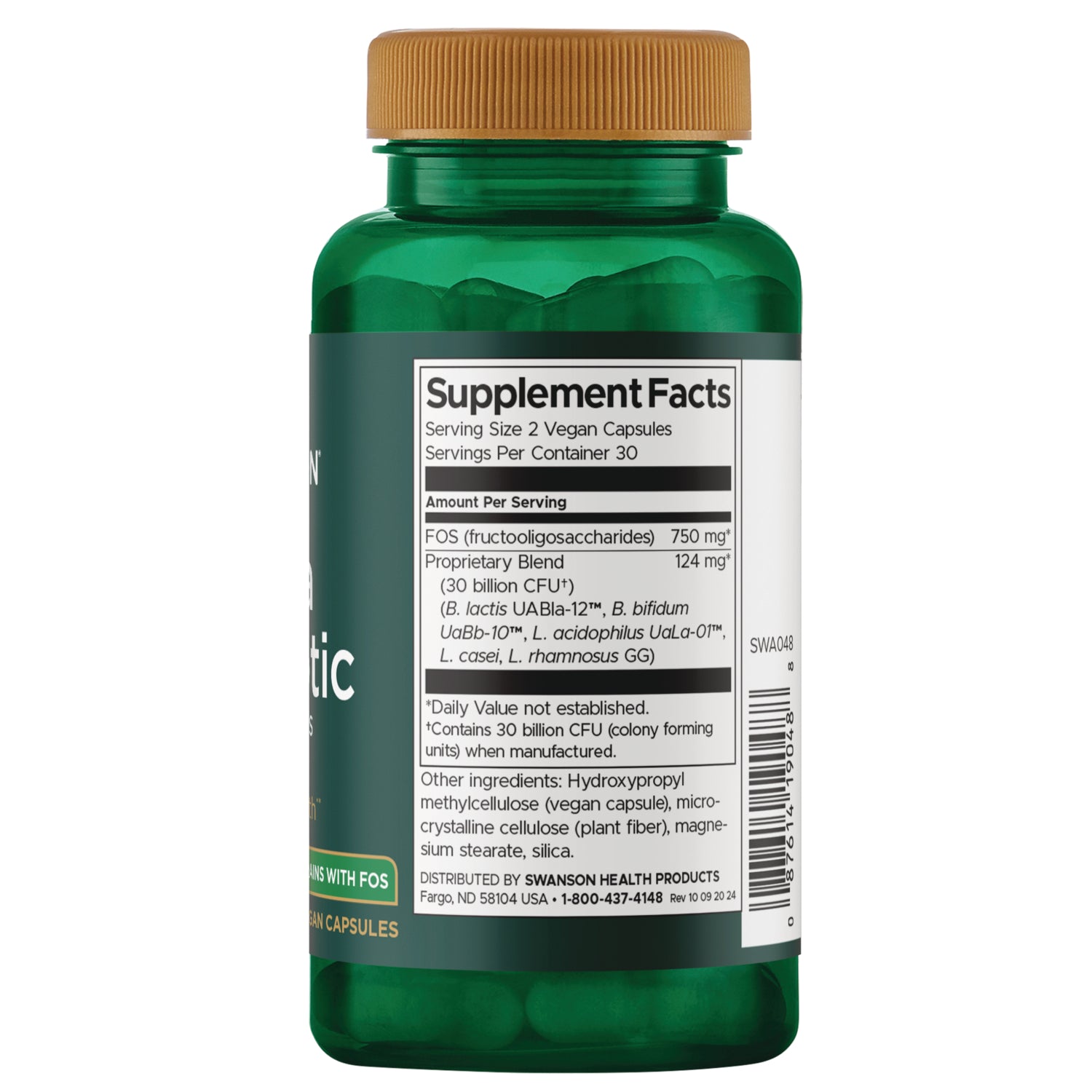 SWA048 | Back label with Supplement Facts