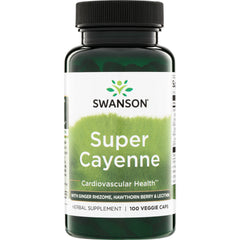 SW1738 | Swanson Super Cayenne Cardiovascular Health herbal supplement, 100 veggie caps