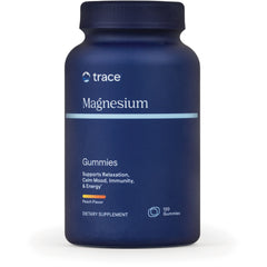 TM138 | Trace Magnesium Gummies bottle, peach flavor, dietary supplement, 120 gummies