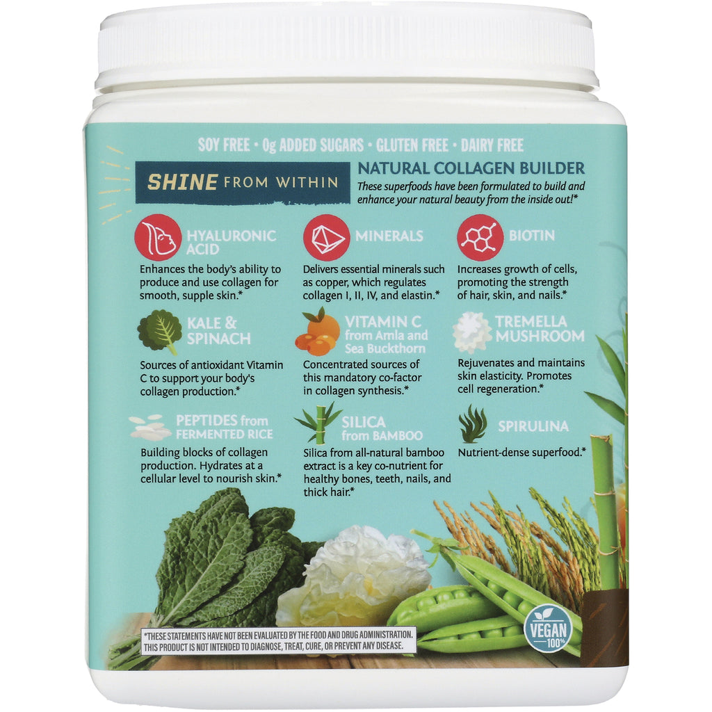 SNW032 | Back label with Natural Collagen Builder benefits: hyaluronic acid, minerals, biotin, vitamin C, and more - Thumbnail
