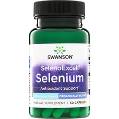 SWU086 | Swanson SelenoExcell Selenium supplement, Antioxidant Support, 200 mcg per capsule, 60 capsules, organically bound