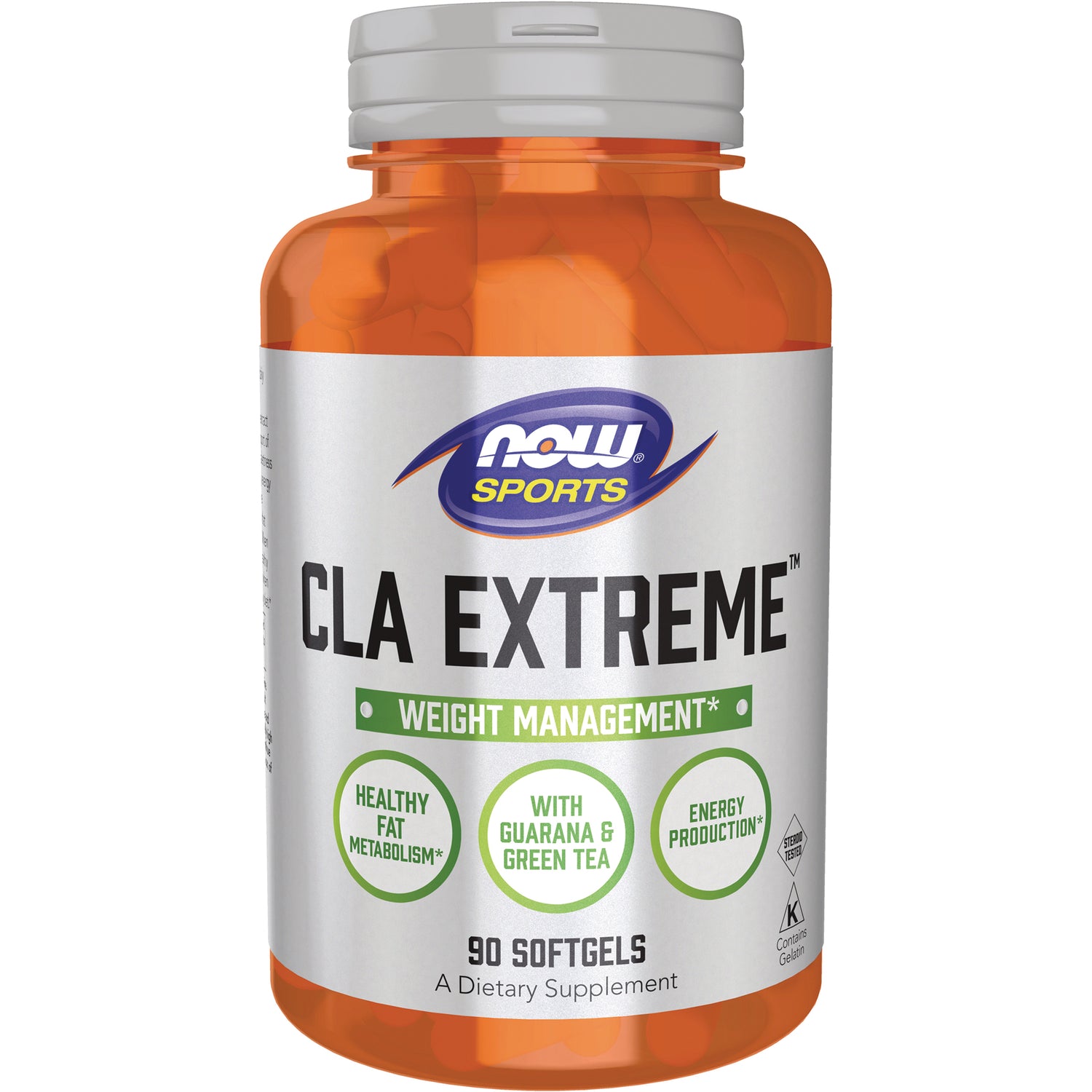 NWF808 | NOW Sports CLA EXTREME bottle, 90 softgels, weight management supplement
