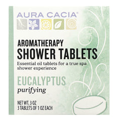 ARC054 | Aura Cacia aromatherapy shower tablets eucalyptus purifying front packaging
