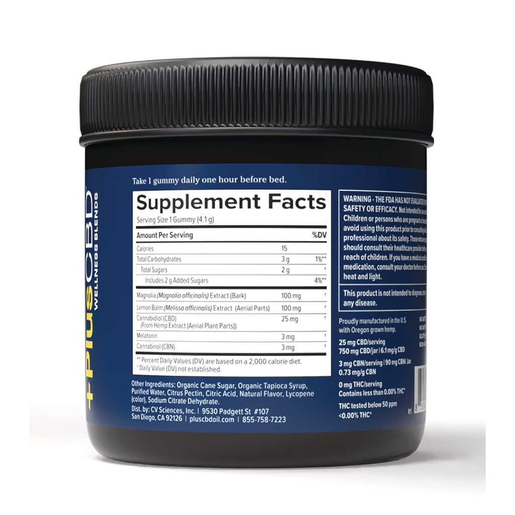 CV055 | Jar back showing supplement facts panel and ingredient and warning text - Thumbnail
