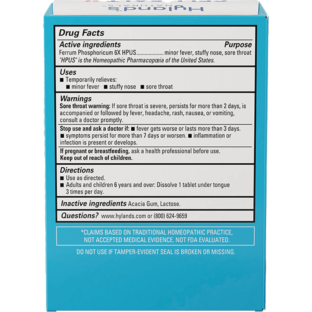 HY266 | Back of blue box showing Drug Facts panel with active and inactive ingredients, warnings, directions and contact info - Thumbnail