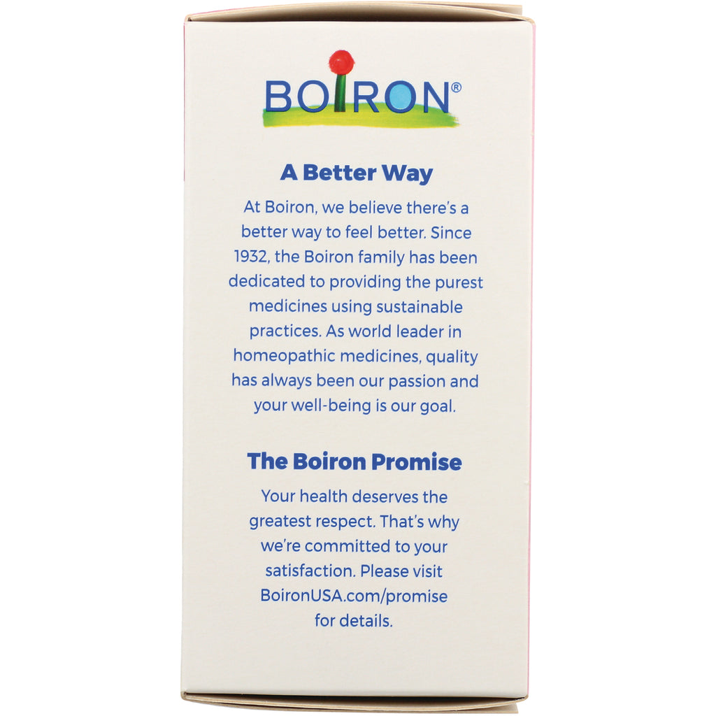BRN050 | product side panel with Boiron logo and text titled A Better Way and The Boiron Promise - Thumbnail