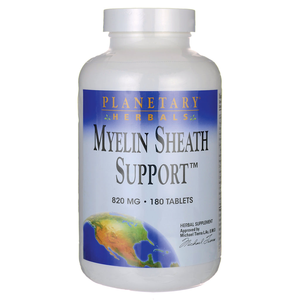 PF254 | Planetary Herbals Myelin Sheath Support bottle, 820 mg, 180 tablets - Thumbnail