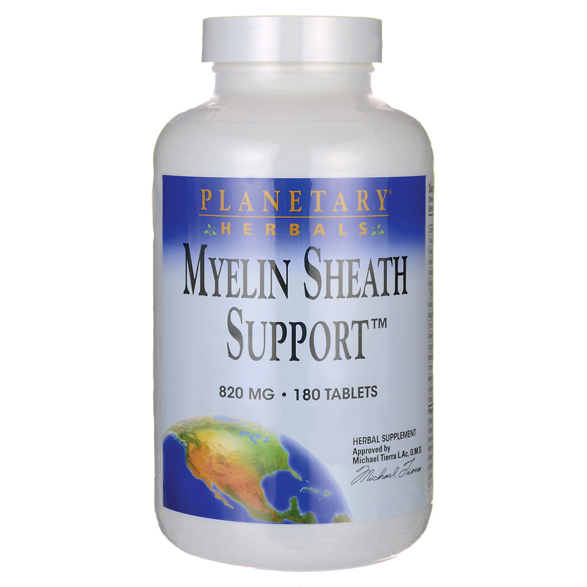 PF254 | Planetary Herbals Myelin Sheath Support bottle, 820 mg, 180 tablets