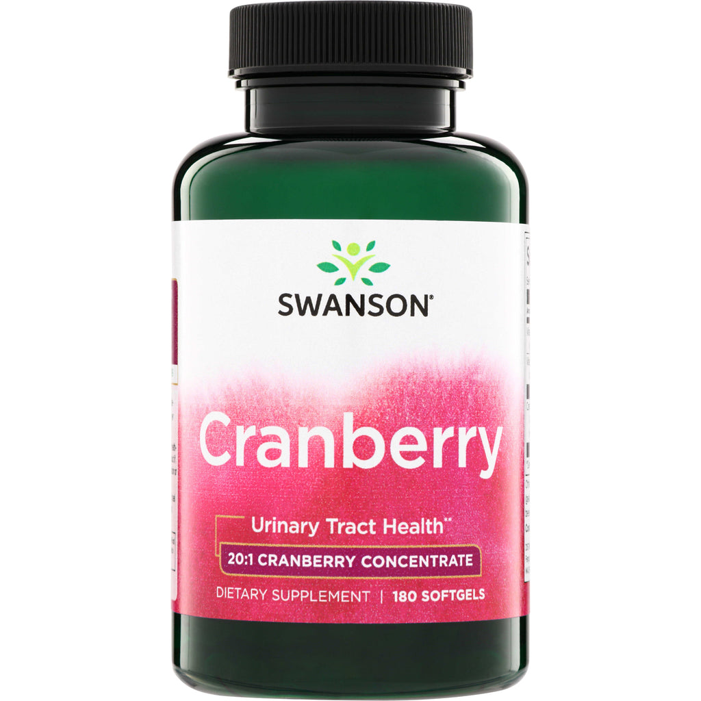 SW786 | Swanson Cranberry 20:1 Concentrate for Urinary Tract Health, 180 softgels - Thumbnail