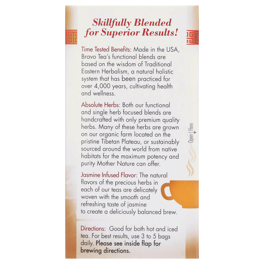 BVT008 | product infographic panel describing time-tested benefits, absolute herbs, jasmine infused flavor and brewing directions - Thumbnail