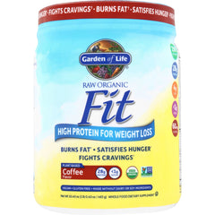 GLF174 | Garden of Life Raw Organic Fit, Coffee Flavor, high protein for weight loss, 28g protein