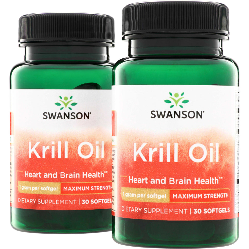 SWE102 | Back label with Supplement Facts panel and ingredients for krill oil softgels - Thumbnail