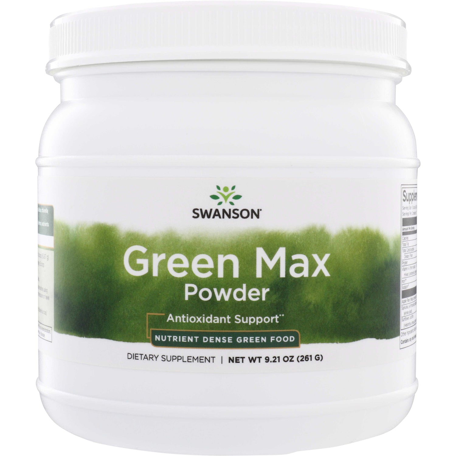 SWR091 | Swanson Green Max Powder with Antioxidant Support, nutrient dense green food, 9.21 oz