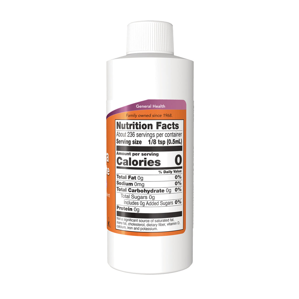NWF723 | Back of white supplement bottle showing Nutrition Facts label and serving size 1/8 tsp (0.5 mL) - Thumbnail