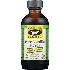 SDV005 | Singing Dog Vanilla pure vanilla flavor, alcohol free, 4 fl oz amber bottle