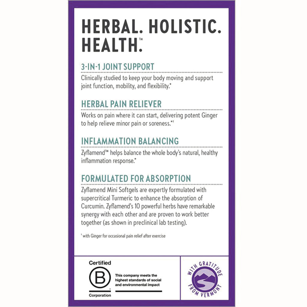 NWC310 | product infographic listing 3-in-1 joint support, herbal pain reliever, inflammation balancing, formulated for absorption - Thumbnail