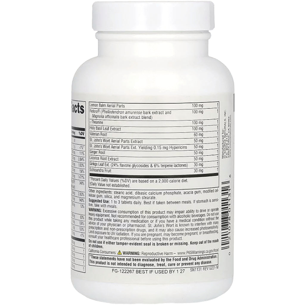 SN283 | Back label with Supplement Facts, ingredients, directions, warnings, and barcode - Thumbnail