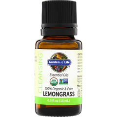 GLF271 | Garden of Life Essential Oils Lemongrass, 100% Organic & Pure, 0.5 fl oz (15 mL)