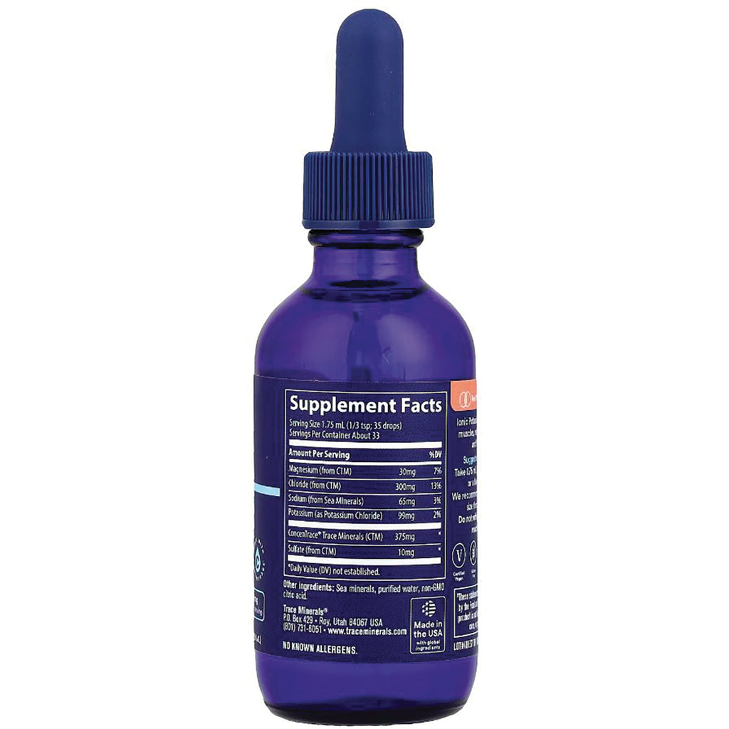 TM057 | Back of blue dropper bottle showing Supplement Facts panel - Thumbnail