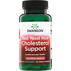 SW1917 | Swanson Red Yeast Rice Cholesterol Support, Cardiovascular Health; featuring KaraHeart; 60 vegan capsules